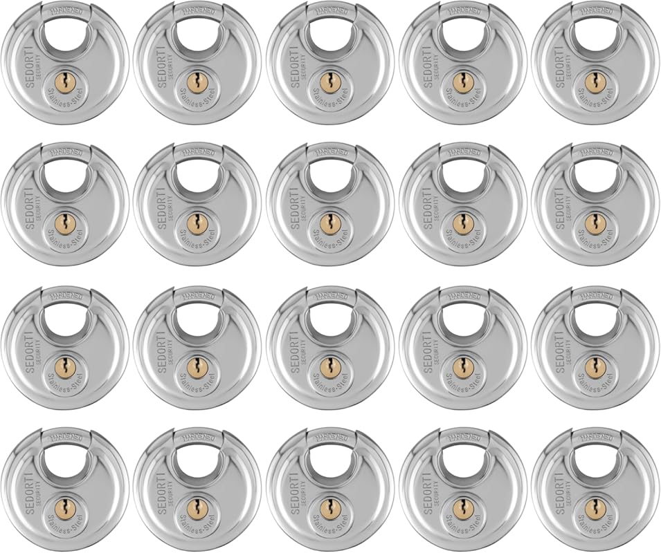 Stainless Steel Discus Padlocks Keyed Alike for Outdoor Storage Units 