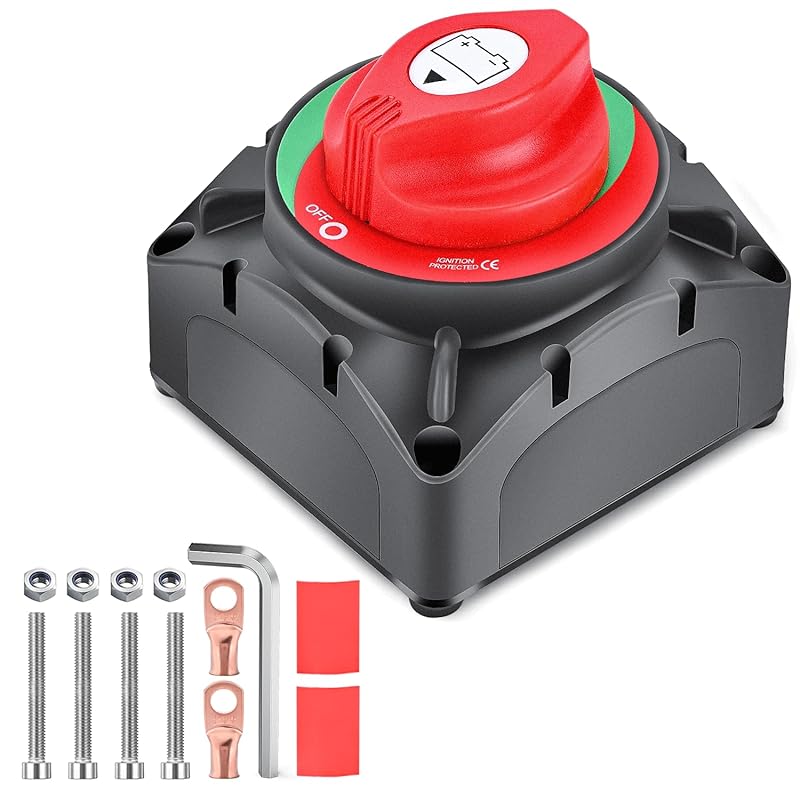 Nilight 600A High Current Battery Disconnect Switch for 12V-48V Truck,