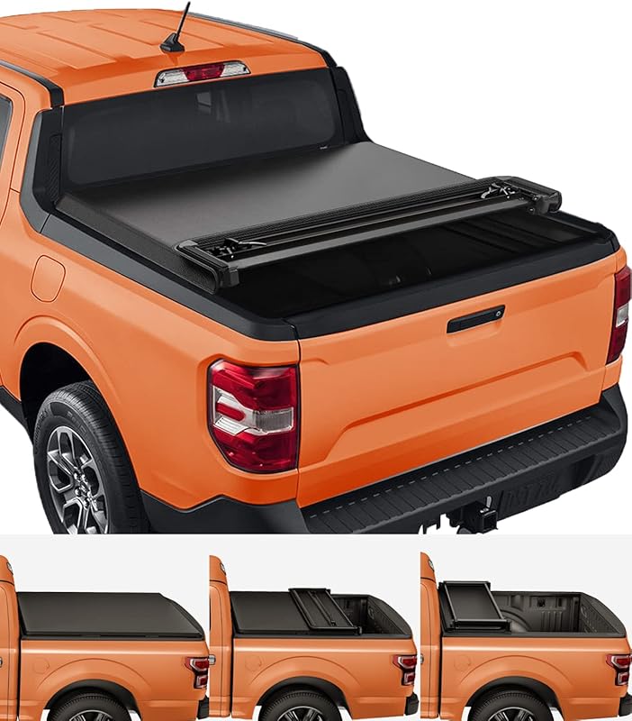TIPTOP Soft Tri-Fold Tonneau Cover for the 2022-2025 Ford Maverick wit