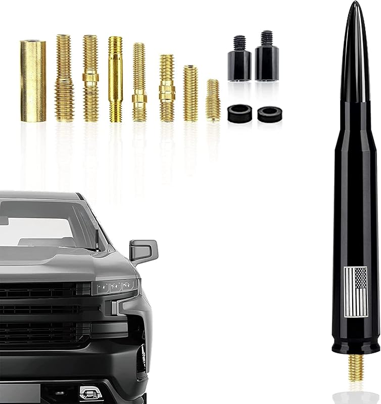 Ajxn 1-Piece Bullet Antenna Mast for GM Pickup Trucks Including Chevy 