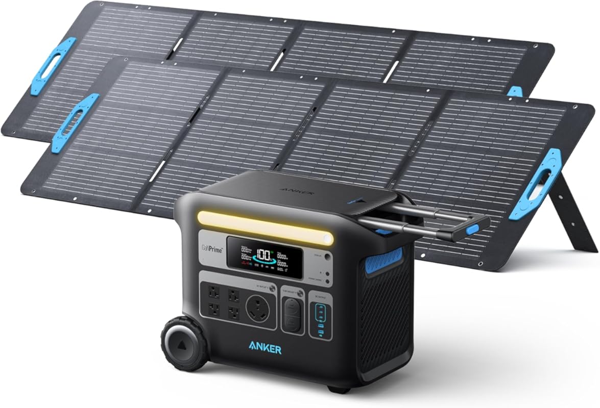 Anker SOLIX F2000 Solar Generator, 2048Wh Portable Power Station with 