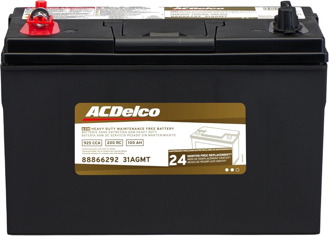 ACDelco Gold 31AGMT  24 Month Warranty Heavy Duty AGM BCI Group 31 Bat