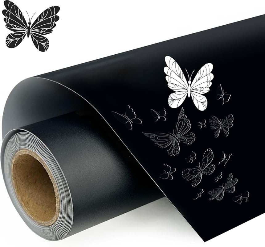 Adhesive Matte Black Vinyl Roll for Car Window Decals and DIY Projects