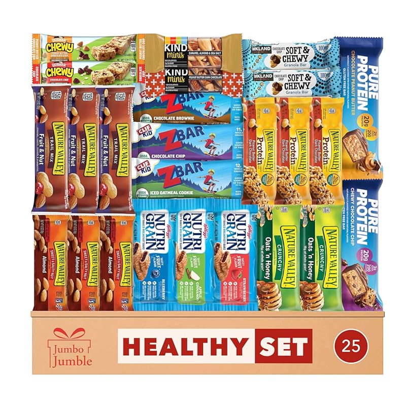 Jumbo Jumble Snack Box Gift Care Package with 25 Count Variety Pack