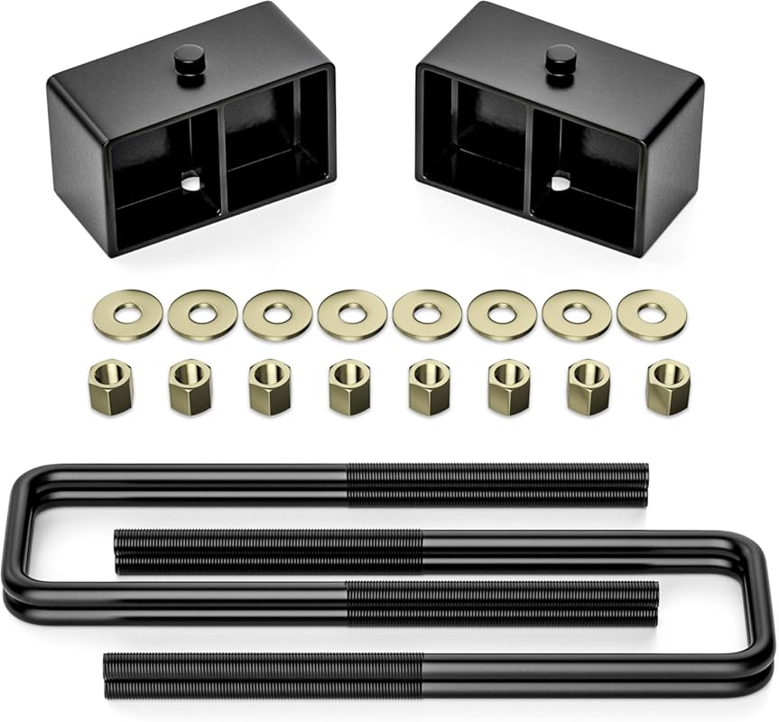 FLYCLE 3-Inch Rear Lift Blocks with Extended U-Bolts for 1999-2024 Sil