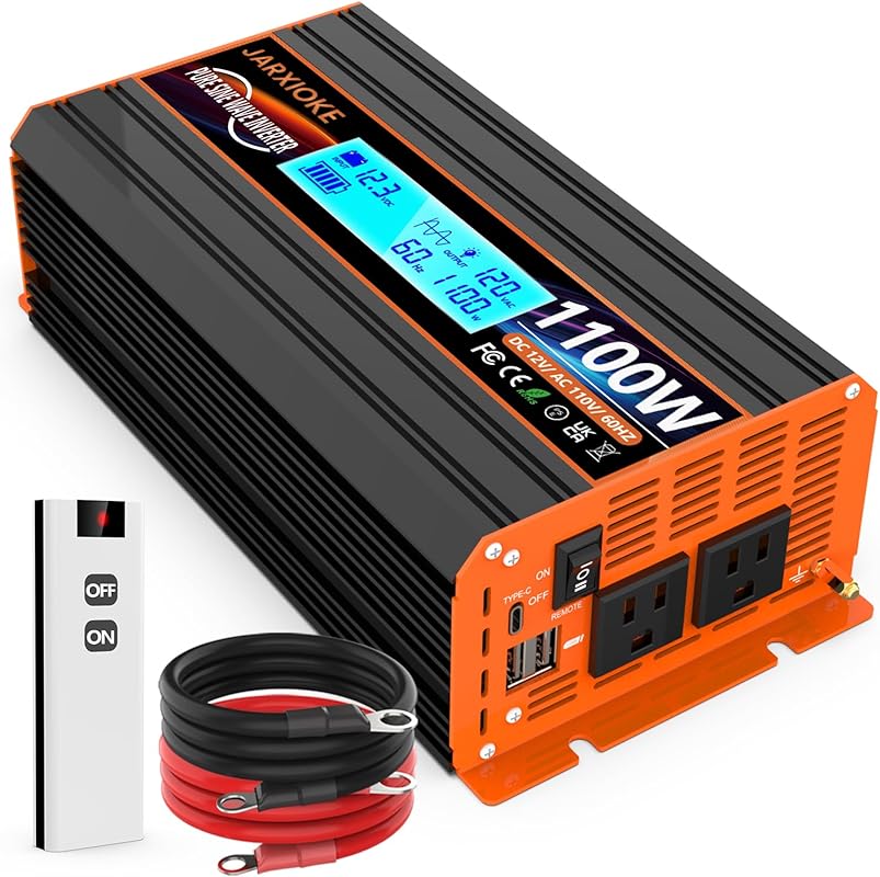 1100 Watt Pure Sine Wave Inverter for Family RVs with LCD Display