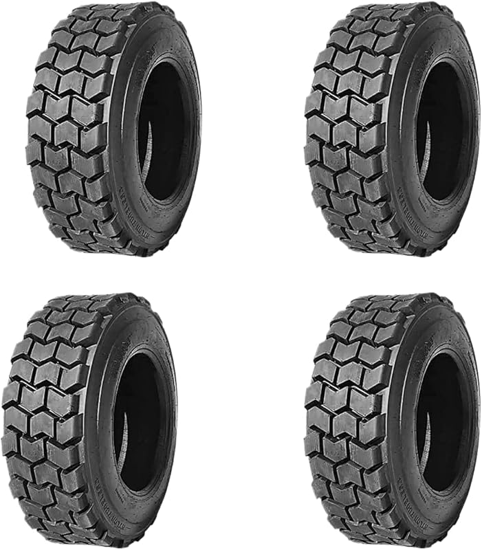 Horseshoe 4-Pack Skid Steer Tubeless Tires 12-16.5 16-Ply H Load with 