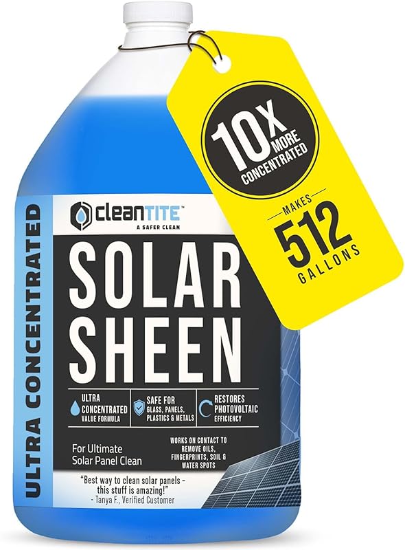 One-Gallon Concentrated Solar Panel Cleaner for Removing Oil and Water