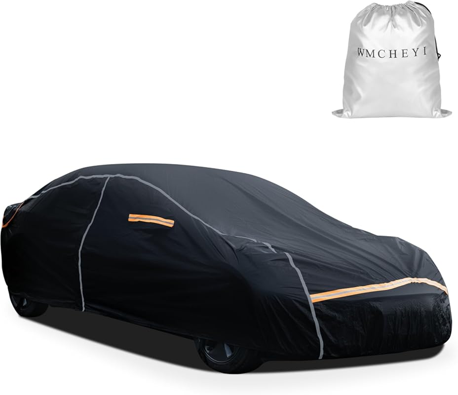 Car Cover Waterproof All Weather, 6 Layers Car Covers for Automobiles,