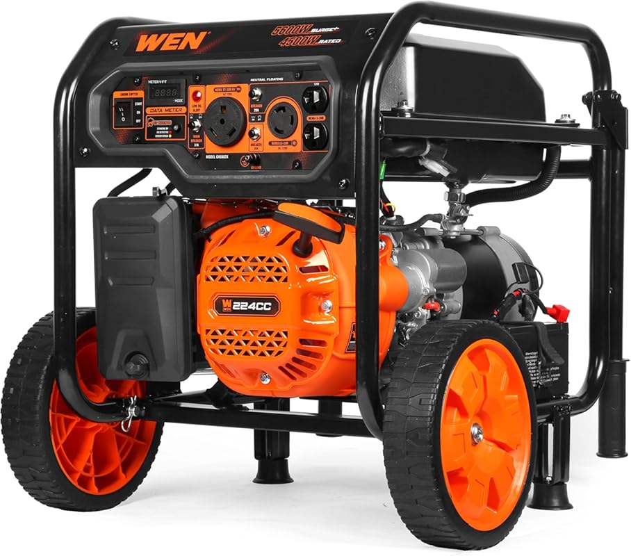 WEN 5600-Watt Portable Generator, Electric Start, 224cc, Transfer-Swit