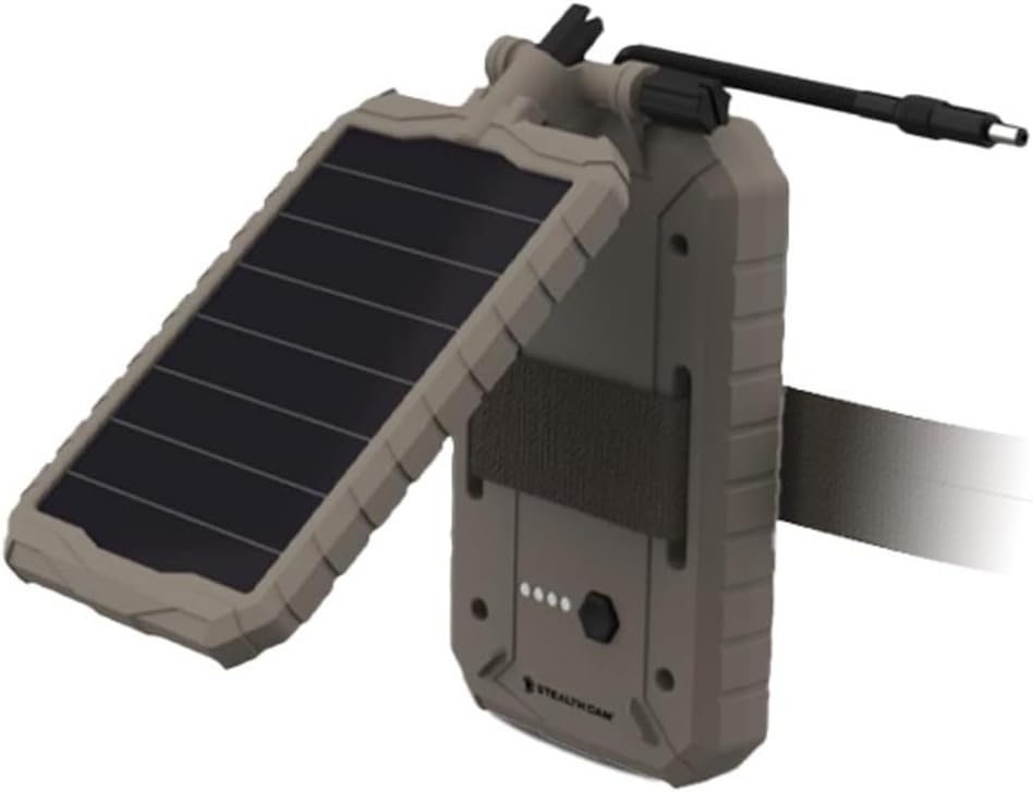 Stealth CAM Sol-Pak Solar Battery Pack with 12V Panel, 5000mAh Battery