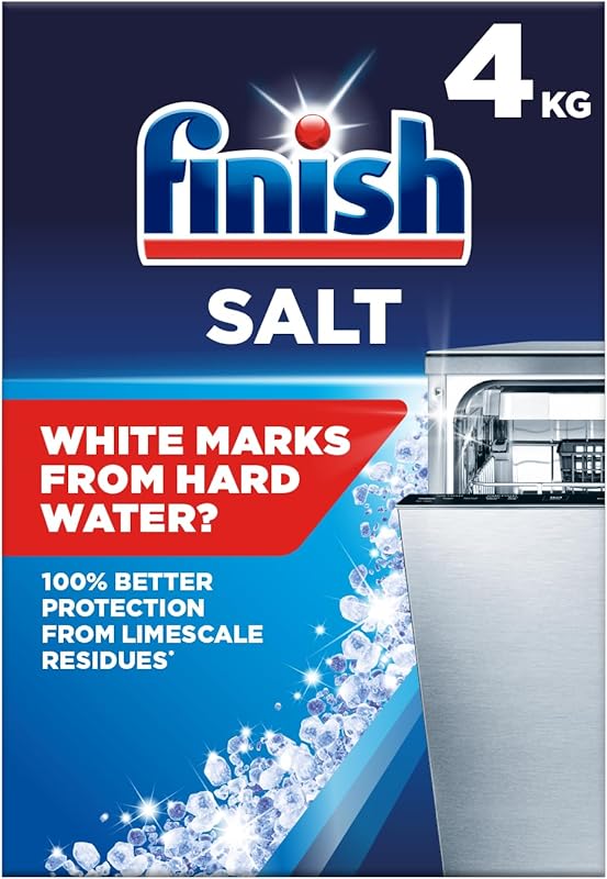 Finish, Dishwasher Salt, 4kg, Prevents Limescale and White Residue, Ef