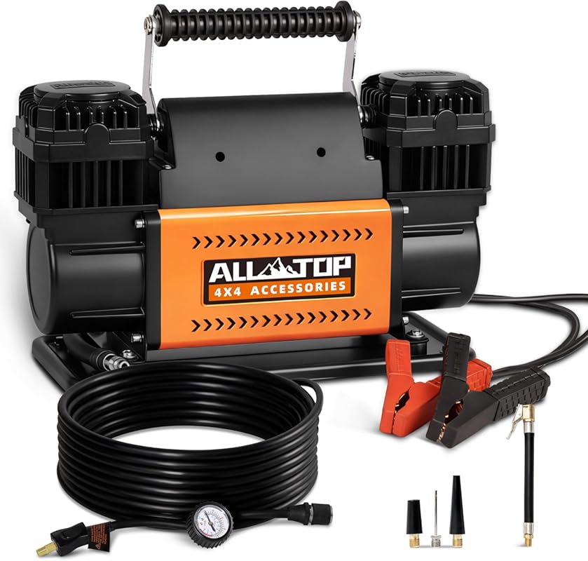 ALL TOP Portable Air Compressor Kit with Dual Cylinder and 12.35 ft³ M