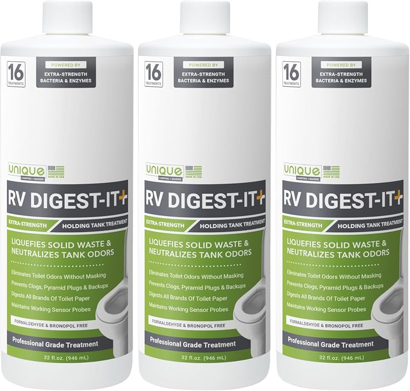 RV Digest-It+ Toilet Treatment Liquifies Waste and Toilet Paper with O
