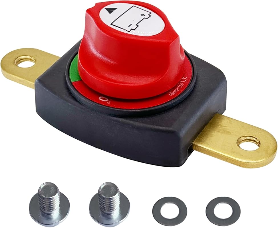 Ampper Side Post Battery Disconnect Switch 12V-48V Marine Grade for Ca