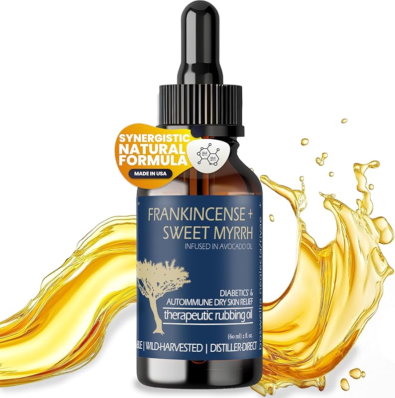Balm of Gilead Frankincense and Myrrh Oil for Autoimmune Dry Skin Reli