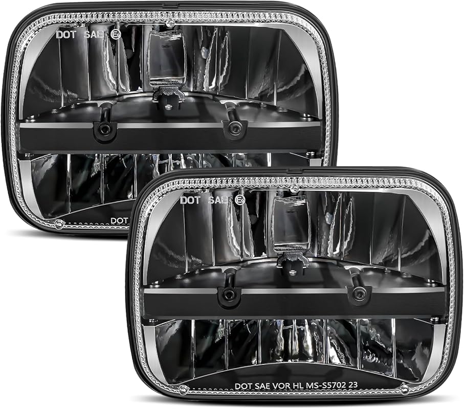 UNI-SHINE 5x7 and 7x6 LED Headlights with Hi/Lo Beam, DOT Approved, Pl