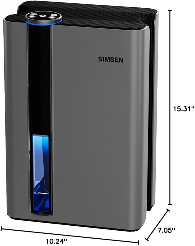 SIMSEN 95oz 800 Sq.Ft Dehumidifier with Reusable Filter and Drain Hose