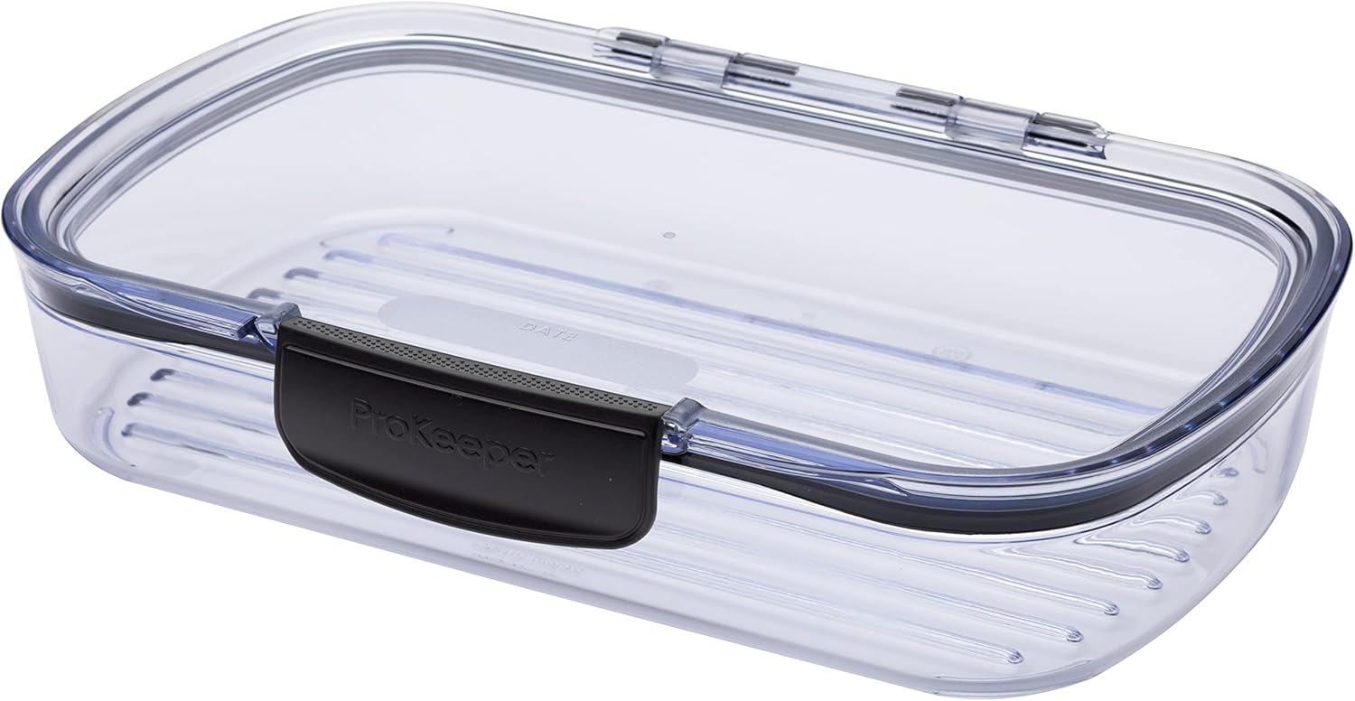 Progressive Prokeeper Deli Container with Air-Tight Seal Grooved Botto
