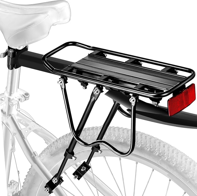 YONTUO Rear Cargo Rack with Fender and Reflective for Mountain and Roa