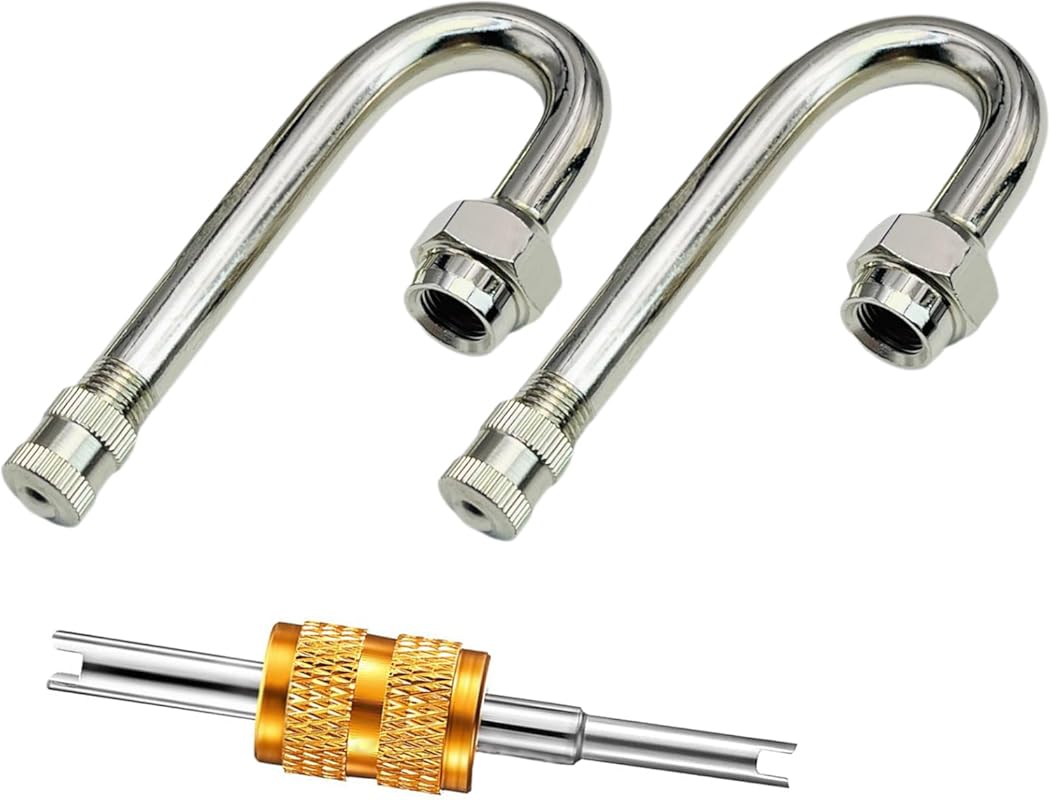 2-piece 180-degree heavy-duty universal metal valve stem extenders for