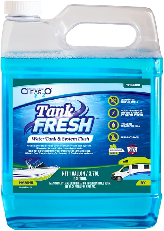 CLEAR2O TankFRESH Water Tank and System Flush to Deodorize RV and Mari