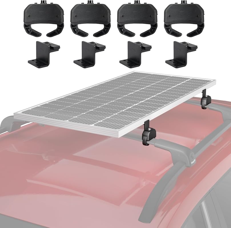 BougeRV Crab Mounting Kit for 100-200 Watt Solar Panels on Cars with C
