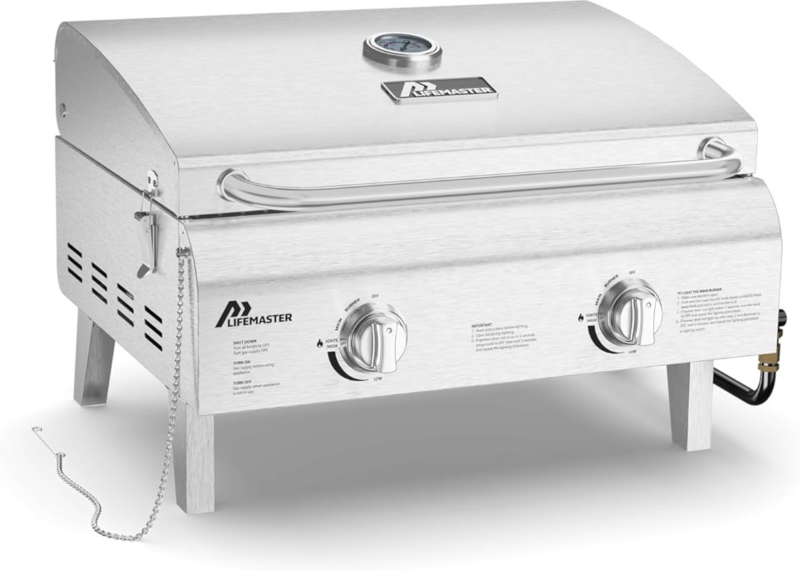 Lifemaster Portable Stainless Steel Gas Grill