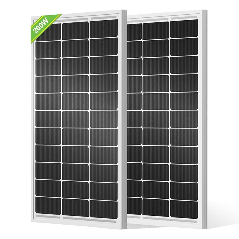 ECO-WORTHY 2-Pack 100W Monocrystalline Solar Panels for 12V/24V Batter