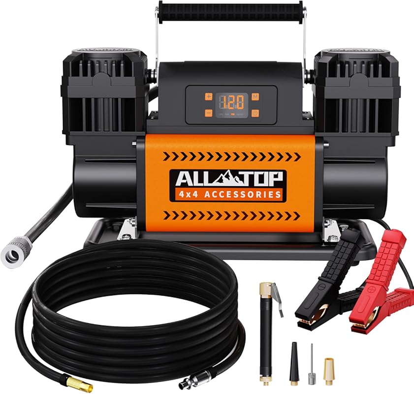 ALL-TOP 12V Air Compressor with LCD Control Panel and 150 PSI for Over