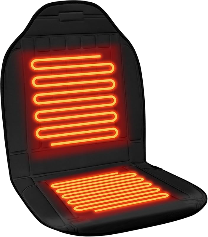 Heated Seat Cover with 1-Minute Fast Heating: Premium Fabric and 2 Mod