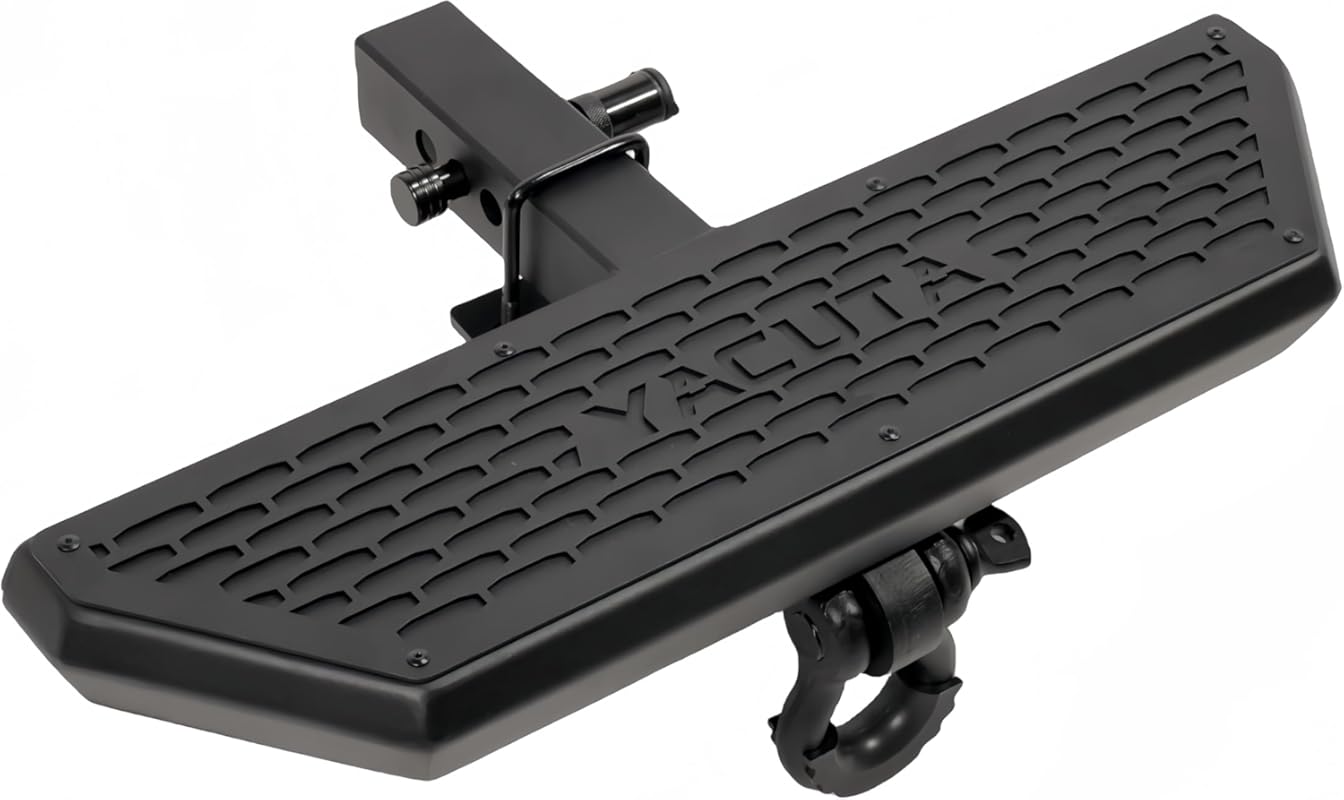 Hitch Step with D-Ring and Lock for 2" Receivers, 24 Inch Black Powder-Coated