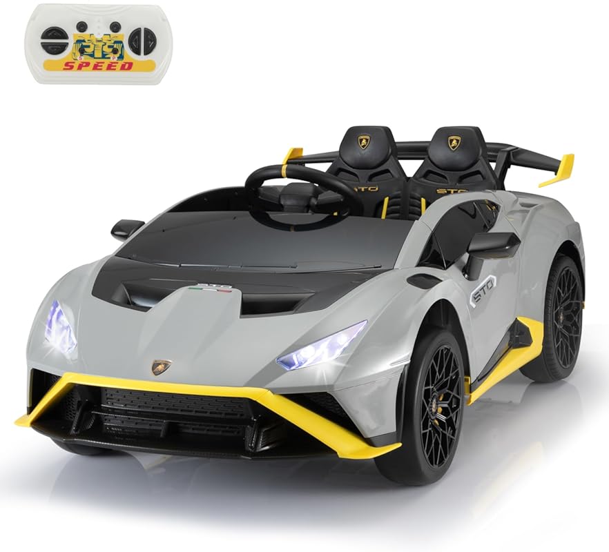TOBBI 24V Licensed Lamborghini STO Electric Ride-On Car with Remote Co
