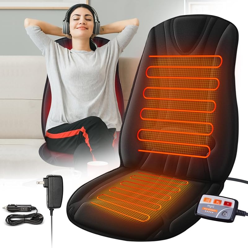 Heated Seat Cover with Expanded Heating Area and 3 Temperature Levels 
