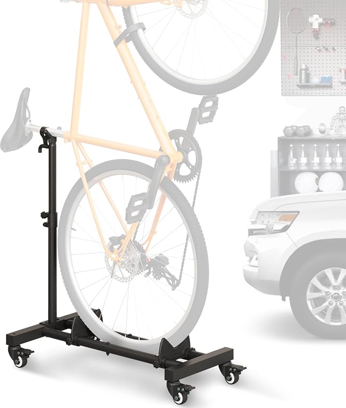 Adjustable Freestanding Vertical Bike Stand for Garage Storage Up to 2