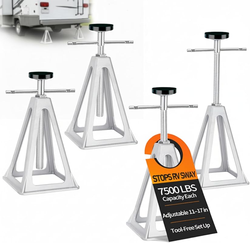 RV Stabilizer Jacks Set of 4, 7500 lbs Capacity Each – Adjustable 11