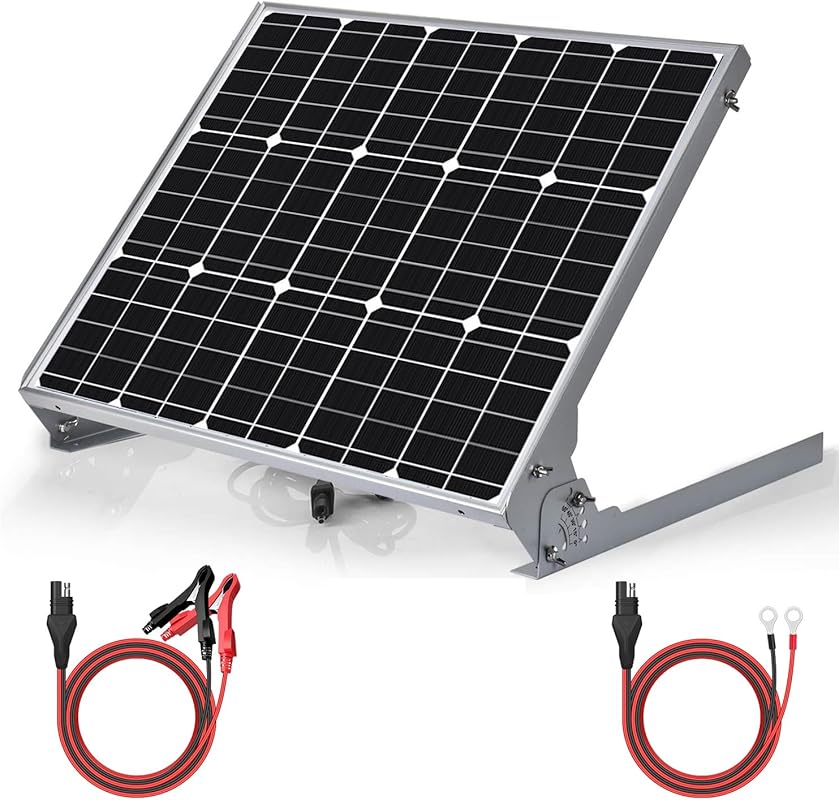 SUNER POWER 50W Solar Battery Charger with MPPT Controller and Adjusta