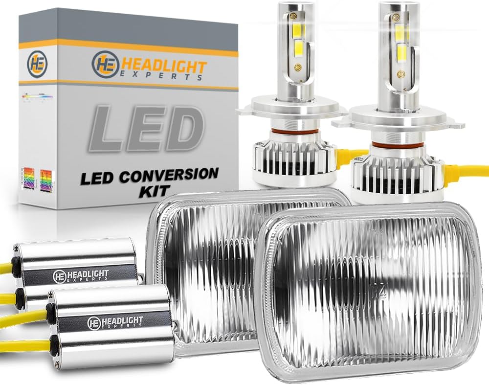 Headlight Experts LED H6054 5x7 Dual Beam Glass Sealed Beam Conversion