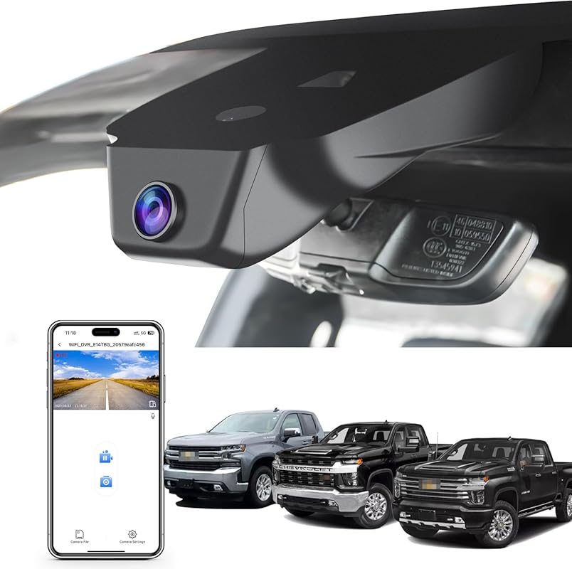 4K Dash Cam for Chevy Silverado 1500, 2500HD, and 3500HD Models from 2