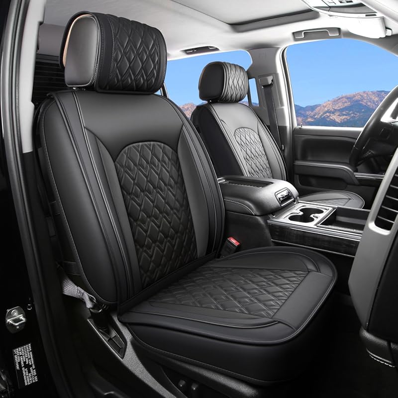 Leather Seat Covers for Chevy Silverado and GMC Sierra 1500 to 3500HD 