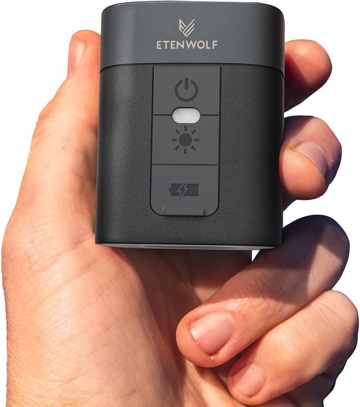 ETENWOLF AIR 3 Air Pump for Inflatables with 2600 mAh Battery and Camping Light