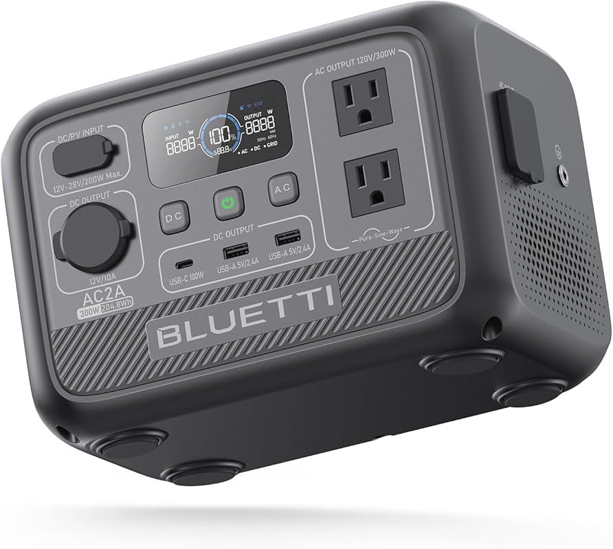 BLUETTI AC2A Portable Power Station with 204Wh LiFePO4 Battery and Fas