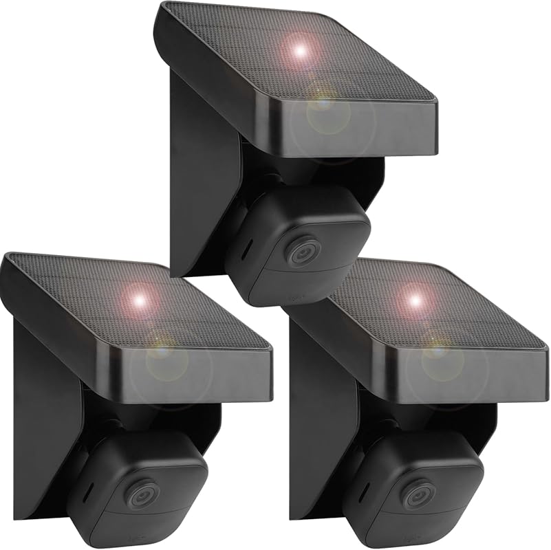 Uogw 3-Pack Solar Panel for Blink Cameras with 3300mAh Battery and Wea