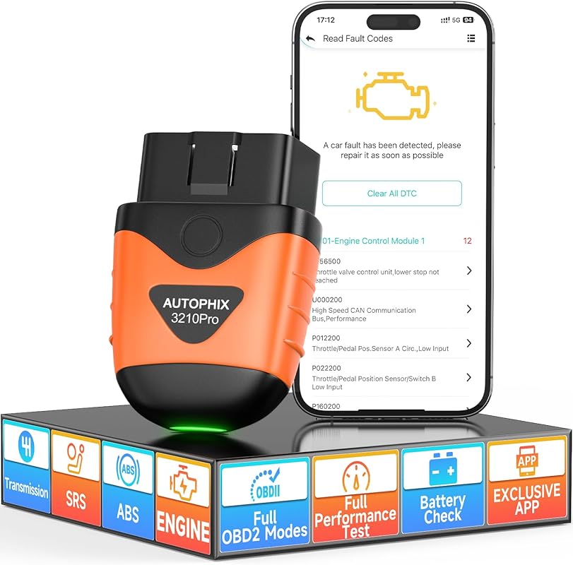 AUTOPHIX 3210 Bluetooth OBD2 Scanner for Engine Diagnostics and Batter
