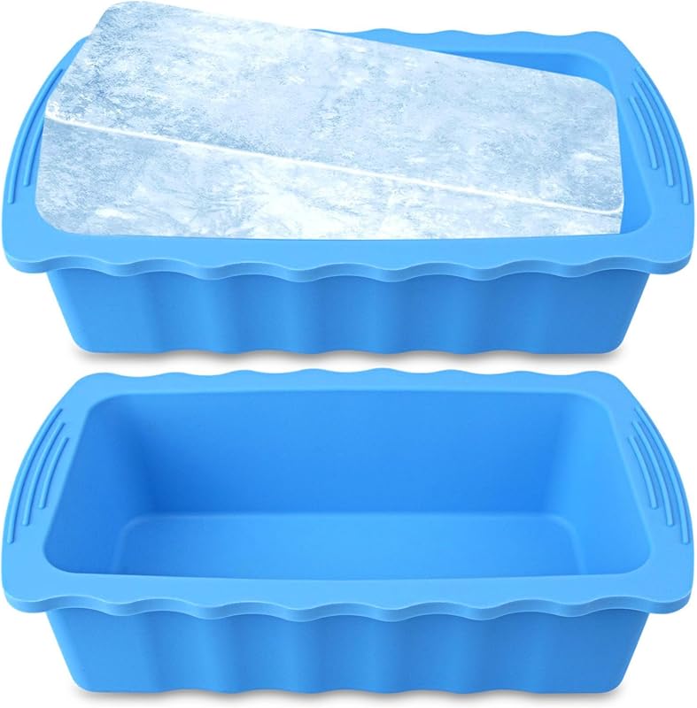 Haldane 2PC Extra Large Ice Block Molds, 6LB Giant Ice Cube Molds for 