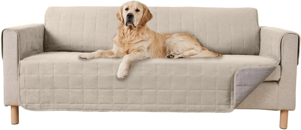 Waterproof Slip-Resistant 70-Inch Sofa Protector Cover for Leather or 