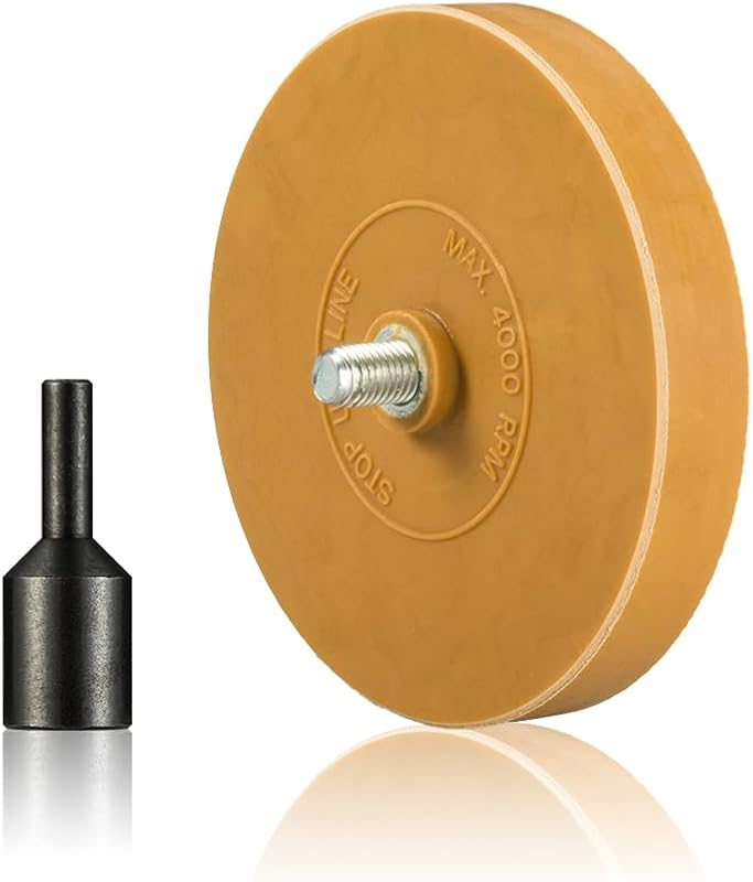 Rubber Eraser Wheel Decal Remover – Adhesive Removal Tool for Drill, C
