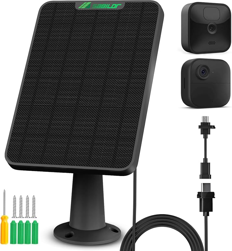 Solar Panel for Blink 3 & 4, 6W Solar Panel Compatible with Blink Outd