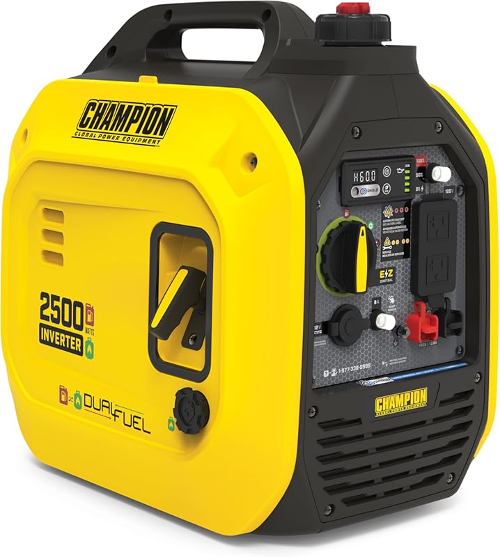 Champion 2500-Watt Dual Fuel Portable Inverter Generator with Quiet Te