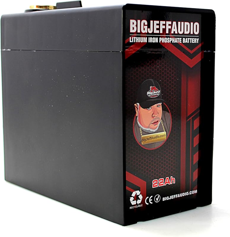 Big Jeff Audio 22AH 12V Lithium LFP Battery for High-Power Car Stereo